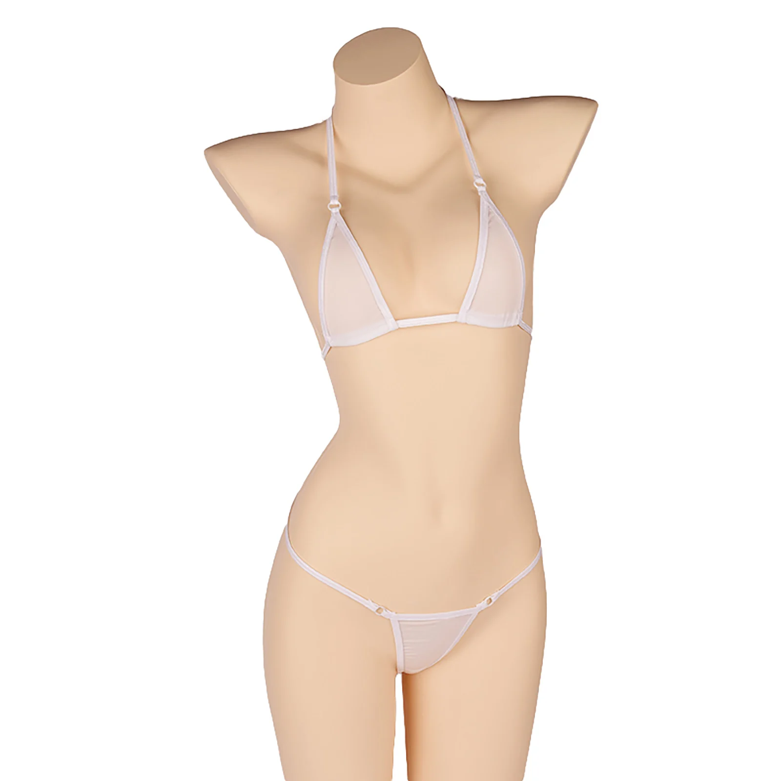 Sexy Bikini Unterwäsche Damen Dreipunkt-Badeanzug Anzug transparente Mini-Schnürung