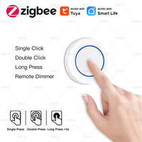 Tuya ZigBee Push Button Wireless Hand -Remoter Scene Switch Controller Battery Powered Automation App Control Device