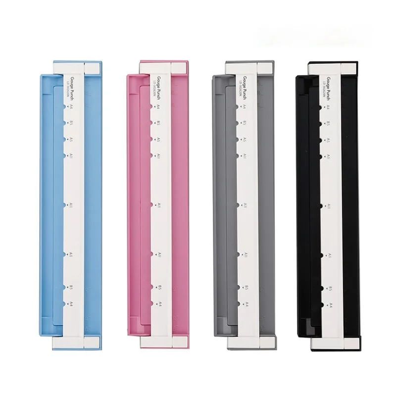 Positioning ruler plate matching tool multifunctional punch tool office 30 hole loose leaf punching and binding stationery tools