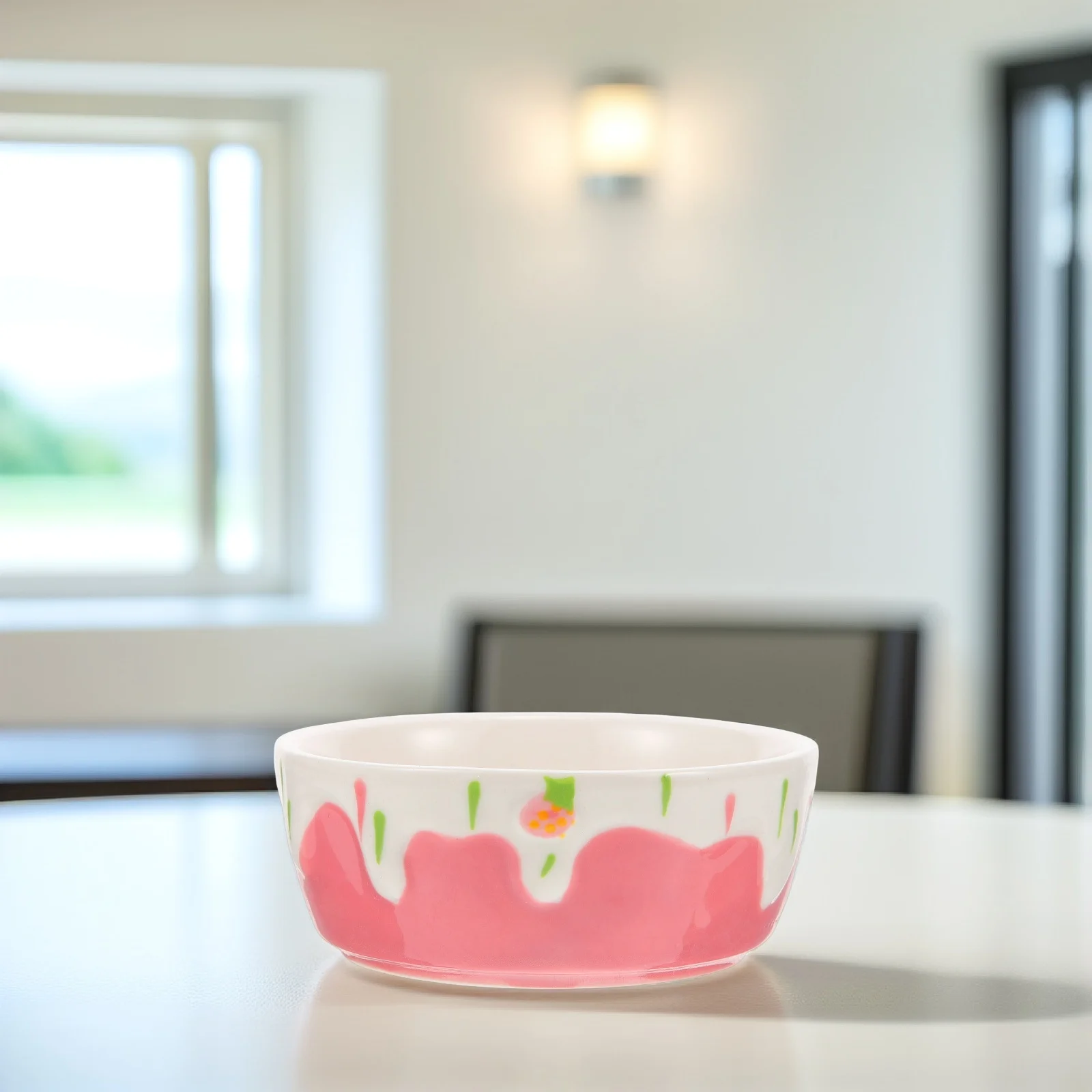 

1pcs Ceramic Bowl for Hamster Small Ceramic Rat Bowl Pink Anti Tip Pet Bowls Rabbit Squirrel Guinea Pig Feeder Container