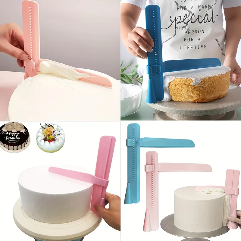Adjustable Height Cake Smoother, Cream Spatula, Baking Cake Surface Leveler, Kitchen Baking Tool