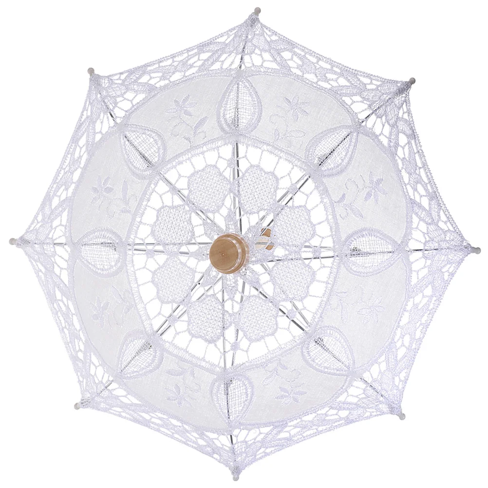 

Lace Umbrella Cotton Embroidery Decorative Wedding Wedding Bridal Umbrella Bridal Tea Party Photo Props Lightweight Portable
