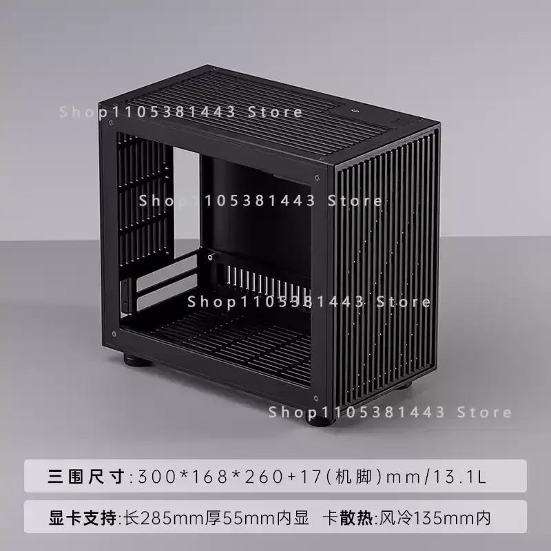 

Studio A12 Mini ITX Case - All Aluminum Air Cooled Compact Desktop Chassis for High Performance Small Form Factor PC