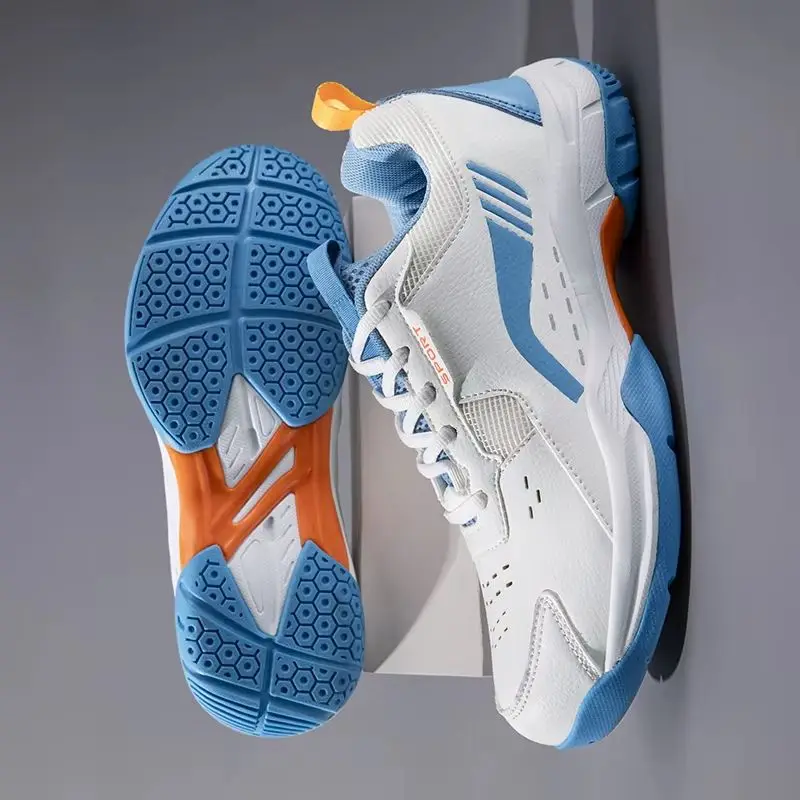 

Good Quality Mens Shoes for Table Tennis Rubber Sole Tennis Men Shoe Mesh Breathable Comfortable Sport Badminton Shoes Man
