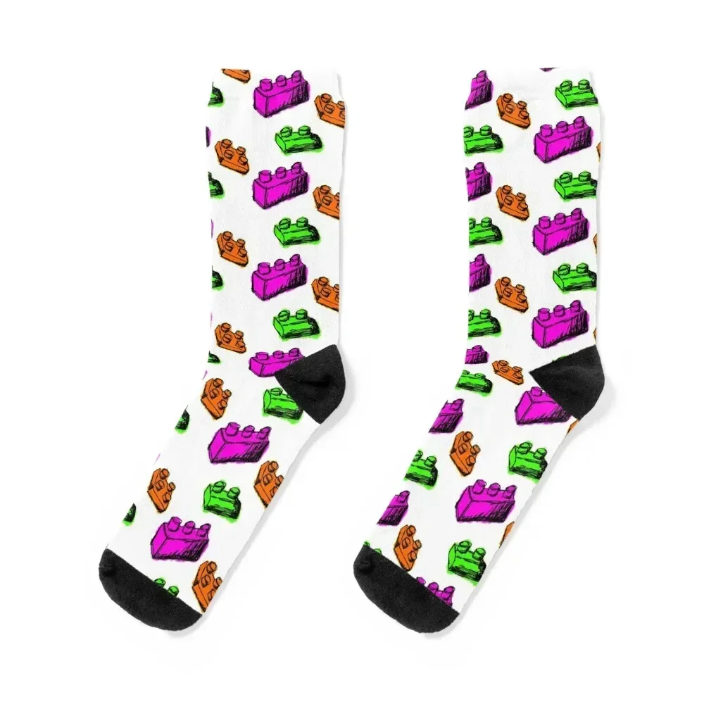 

Secondary Colors Building Blocks Socks christmas stocking custom kids luxe Boy Socks Women's