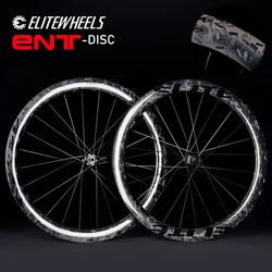 ELITEWHEELS Conjunto de rodas de carbono com disco de estrada com padrão forjado 38 50 60 rodas compatíveis com câmara de ar com trava central ou trava de 6 pontos