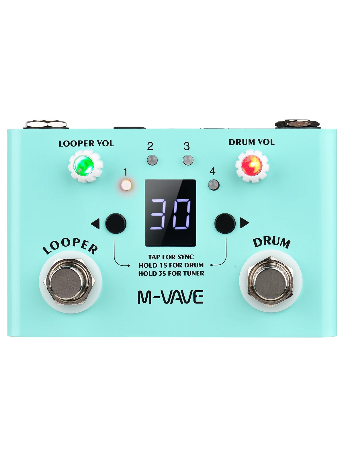 

M-VAVE Guitar Effect Pedal Drum Looper Effector Built-in 30 Drums 11 Mins Looper High Precision Recoding Time Tuner Guitar Parts