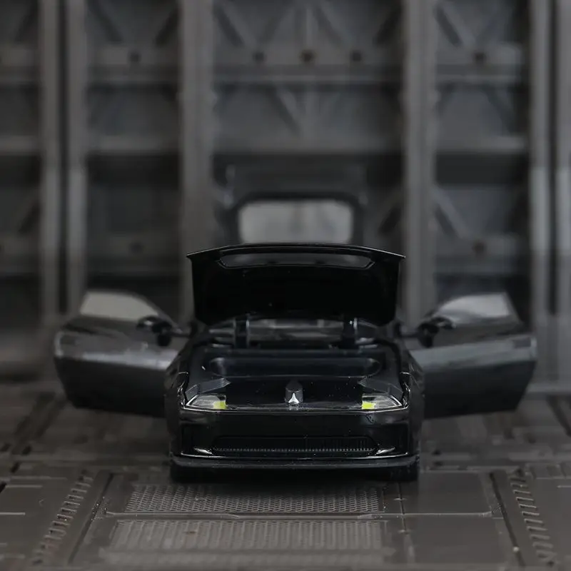 1:32 Dodge Hellcat adorno de modelo de coche de aleación, puertas y capó de motor, el maletero se puede abrir para juguetes para niños