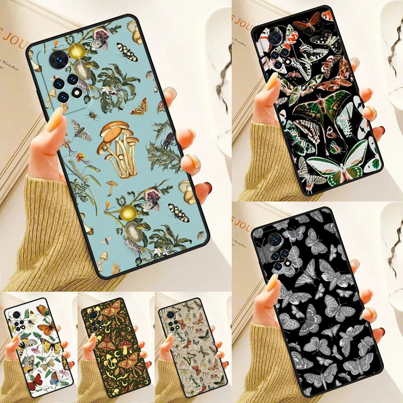 

Moths insects botanical butterflies Case For Samsung Galaxy S24 Plus S23 S20 S21FE Lite S22 Ultra Note 20 S8 S9 S10 Phone Coque