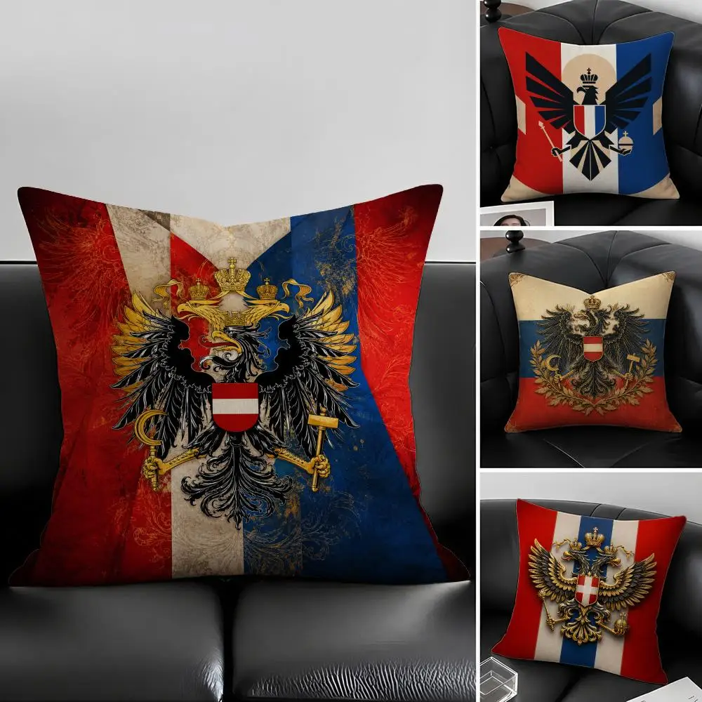 Flag Russian Empire Flag Cushion Cover Natural Linen Pillowcase Set, All-in-One Decor for Sofa, Bedroom & Chair