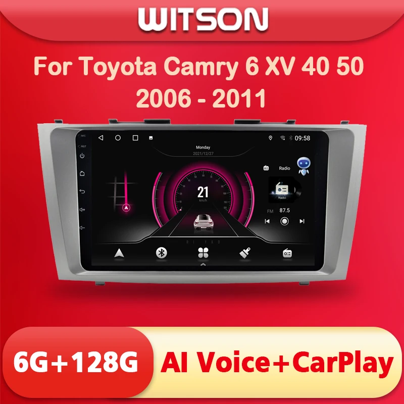 

WITSON AI VOICE Android 11 Car Radio Multimedia For Toyota Camry 6 XV 40 50 2006 Video stereo 2din Wireless CarPlay 4G Modem