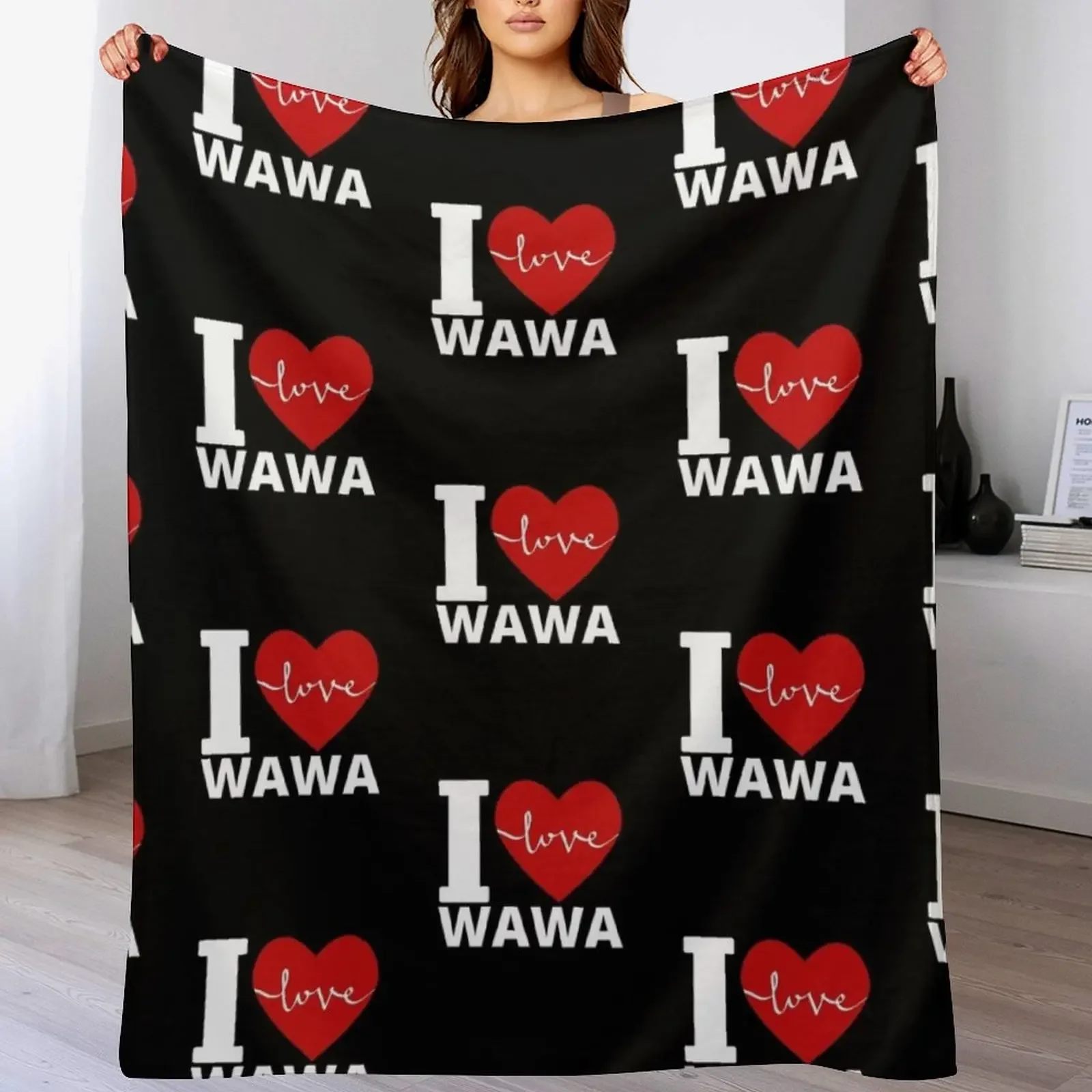 

I LOVE WAWA Throw Blanket for sofa Quilt Thermals For Travel halloween Blankets
