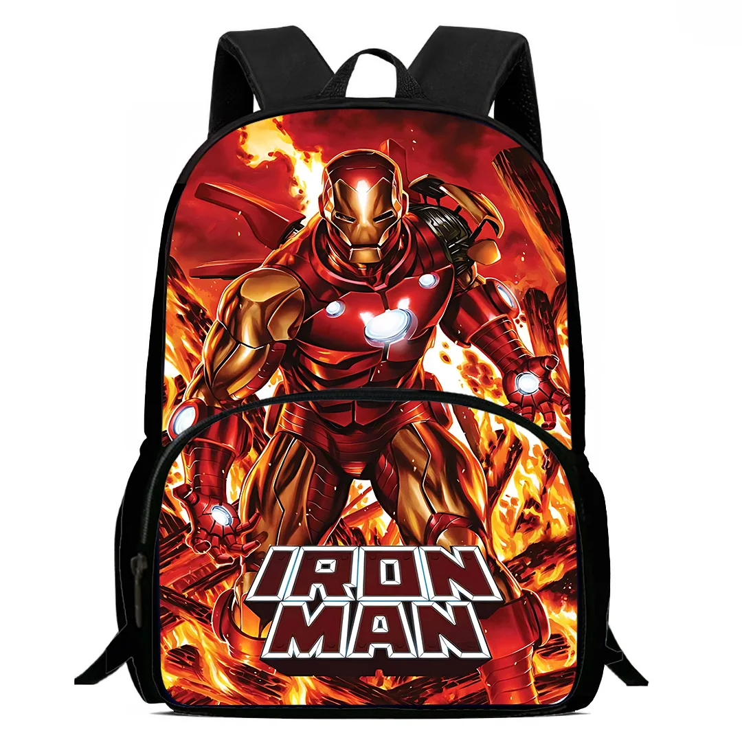 Marvel Superhero Iron Man Kid Backpacks Boys Girl Student Birthday Gift Child School Bag Large Capacity Camping Durable Rucksack