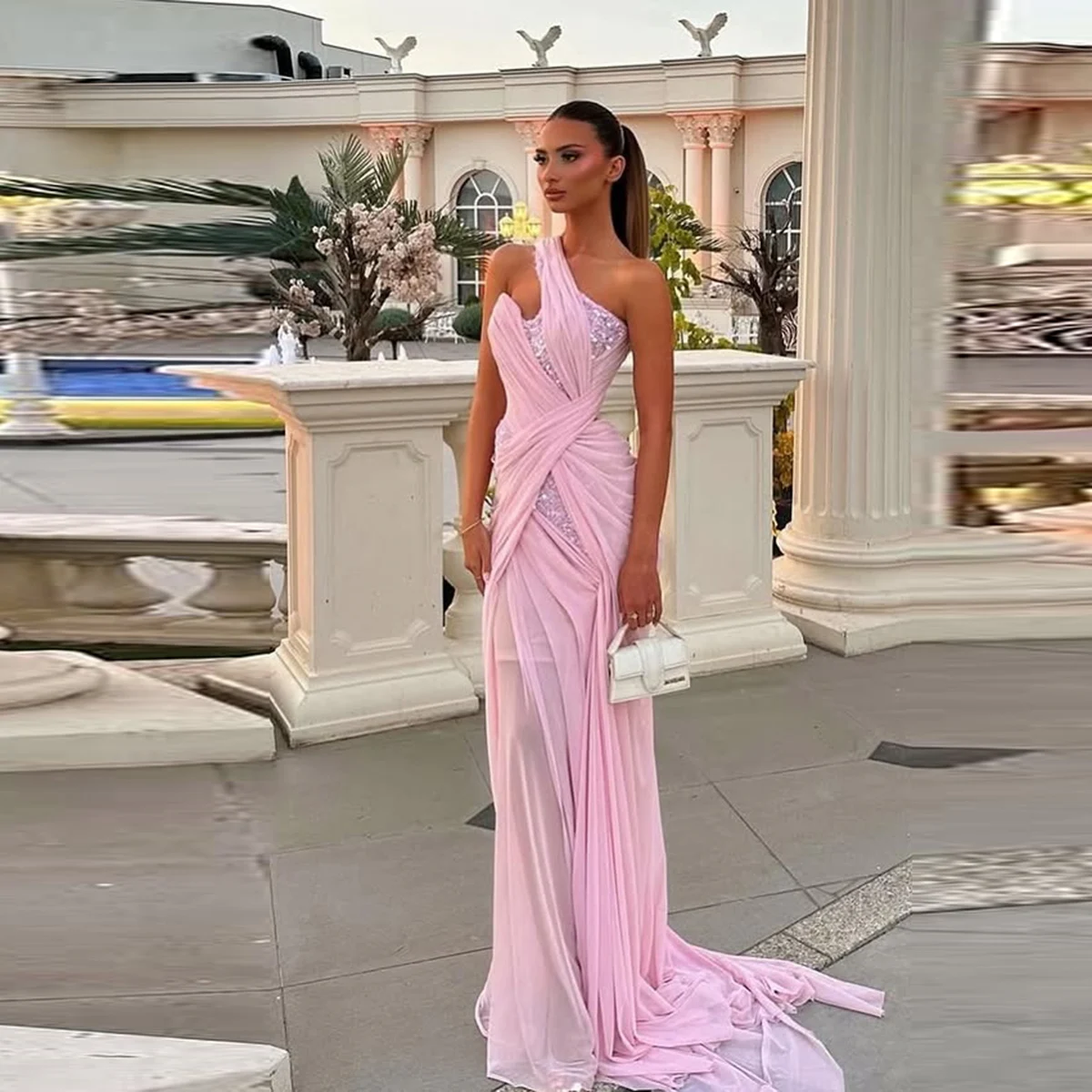 Pink Chiffon One Sh… - image