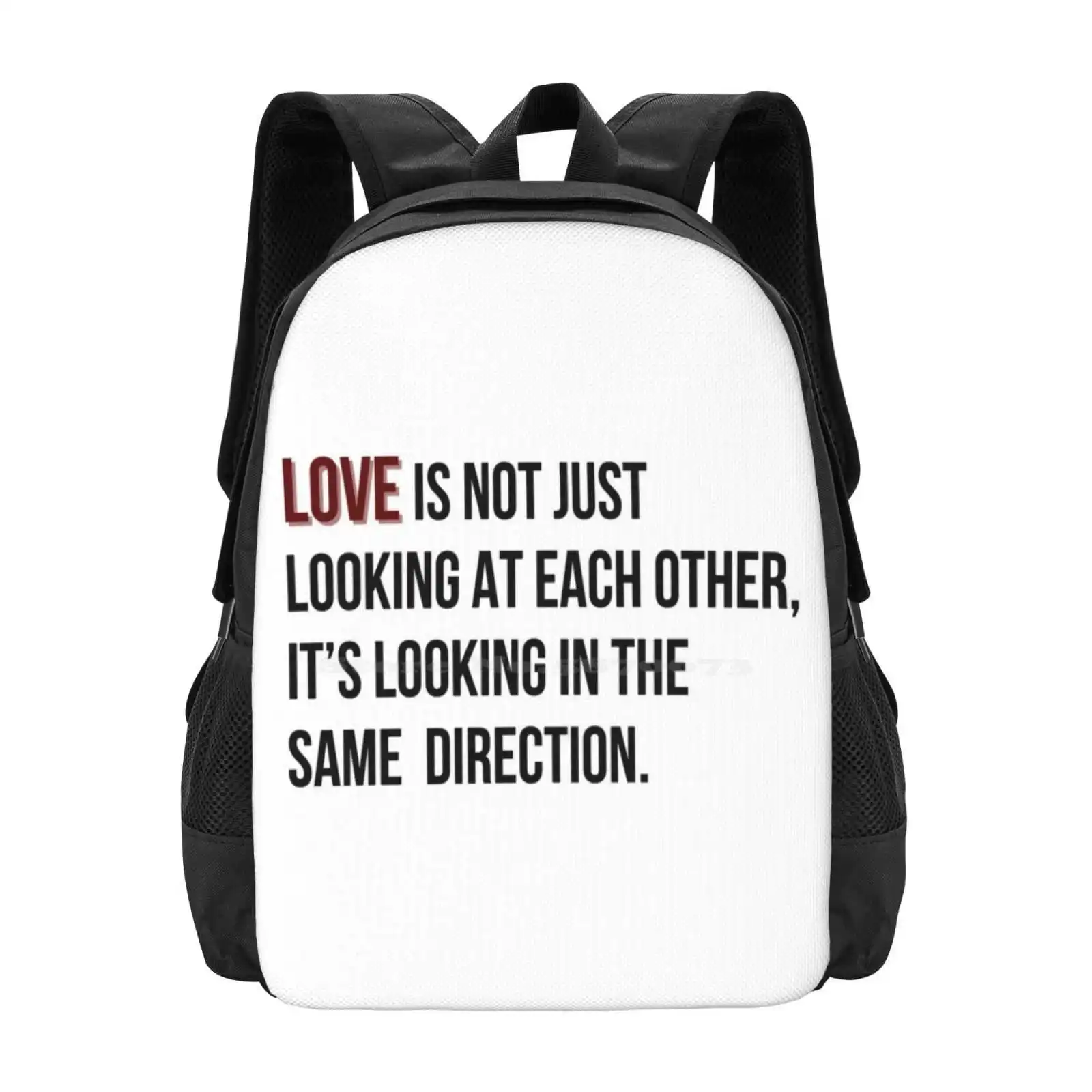 Shared Vision Of Love Hot Sale Schoolbag Backpack Fashion Bags Blinkart16 Love Quote Art Inspirational Quote Art Relationship