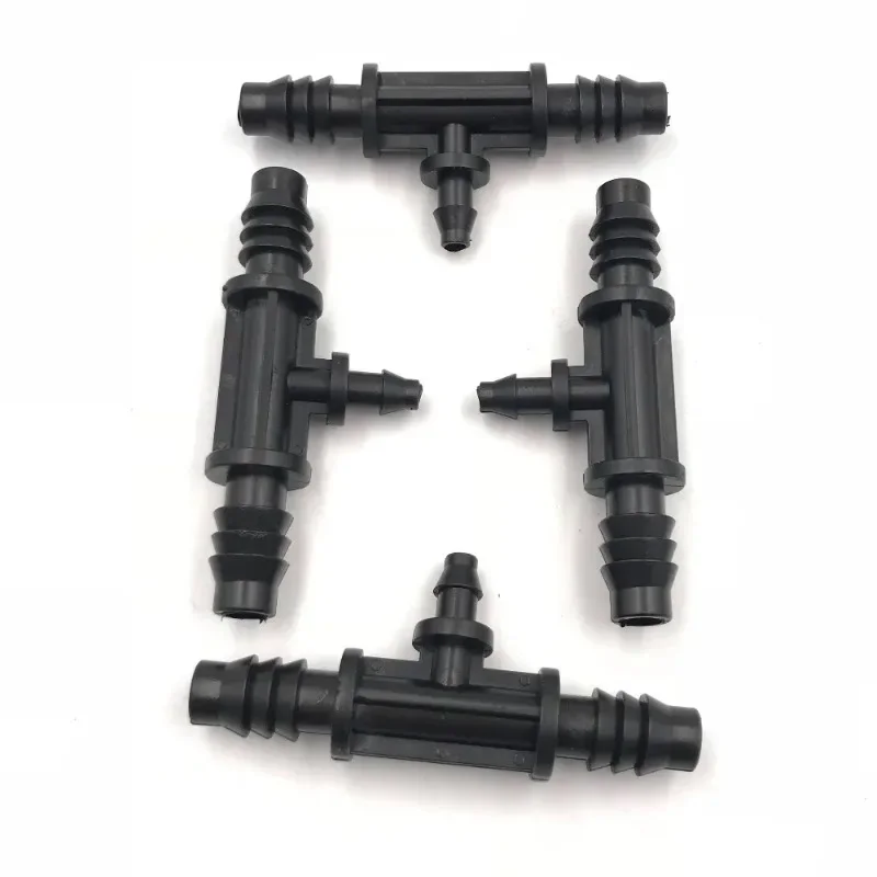 

50/100Pcs 8/11mm to 4/7mm Three ways Water Connectors Irrigation Garden Lawn 8/11mm Water Hose Connector Drip Irrigation System