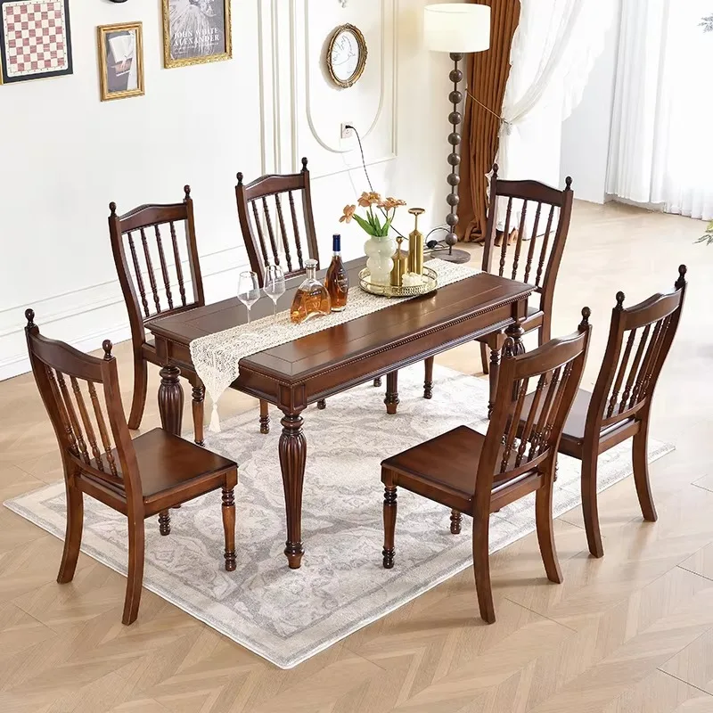 تصميم المكتب طاولات الطعام أقواس الساق الكتابة طاولات الطعام الفاخرة الشمال صالون المطبخ أثاث تافولا دا برانزو الخشبي #1