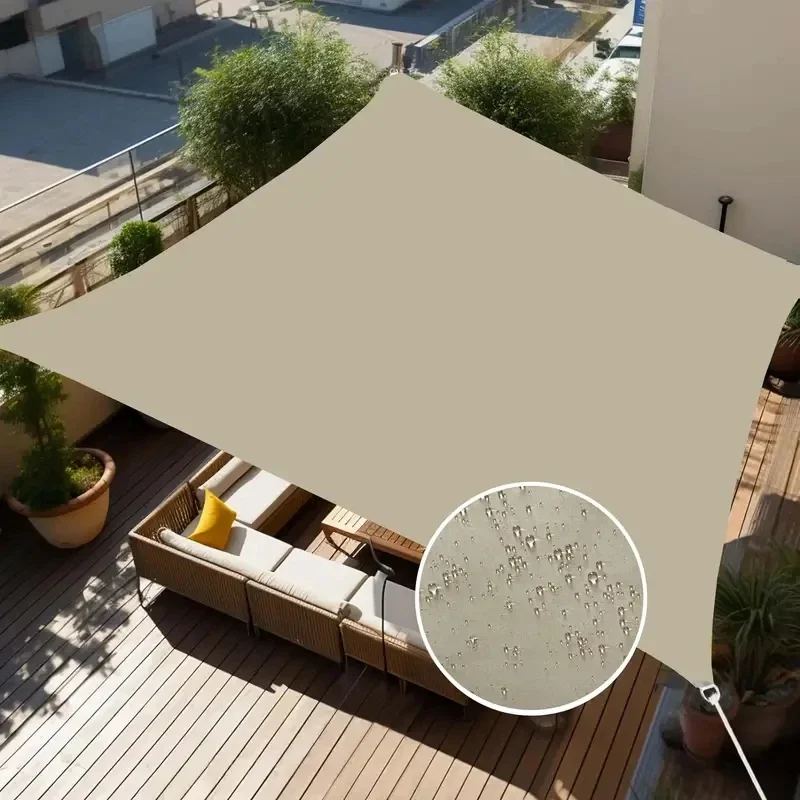 

Outdoor sunshade sail waterproof shade cloth suitable garden patio deck pergola outdoor sunshade Shades Plastic clips Canopi