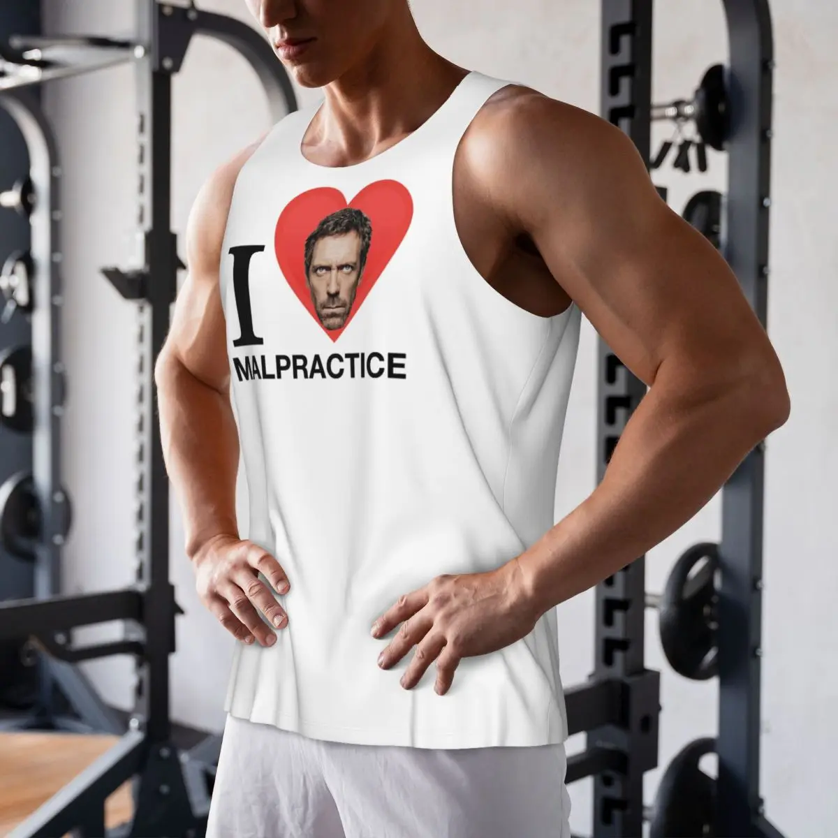 

Quick Dry House MD Malpractice Enthusiast Merch Gym Tank Muscle Sleeveless Shirt Bodybuilding Breathable Vest