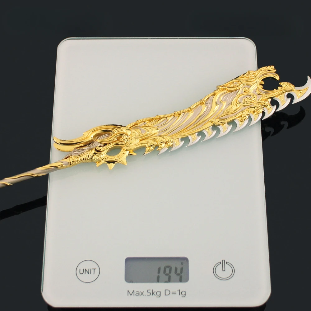 30cm naraka bladepoint periféricos de jogo chinês shan jun nu kuo faca arma de metal completo modelo mesa colecionável ornamento menino brinquedo