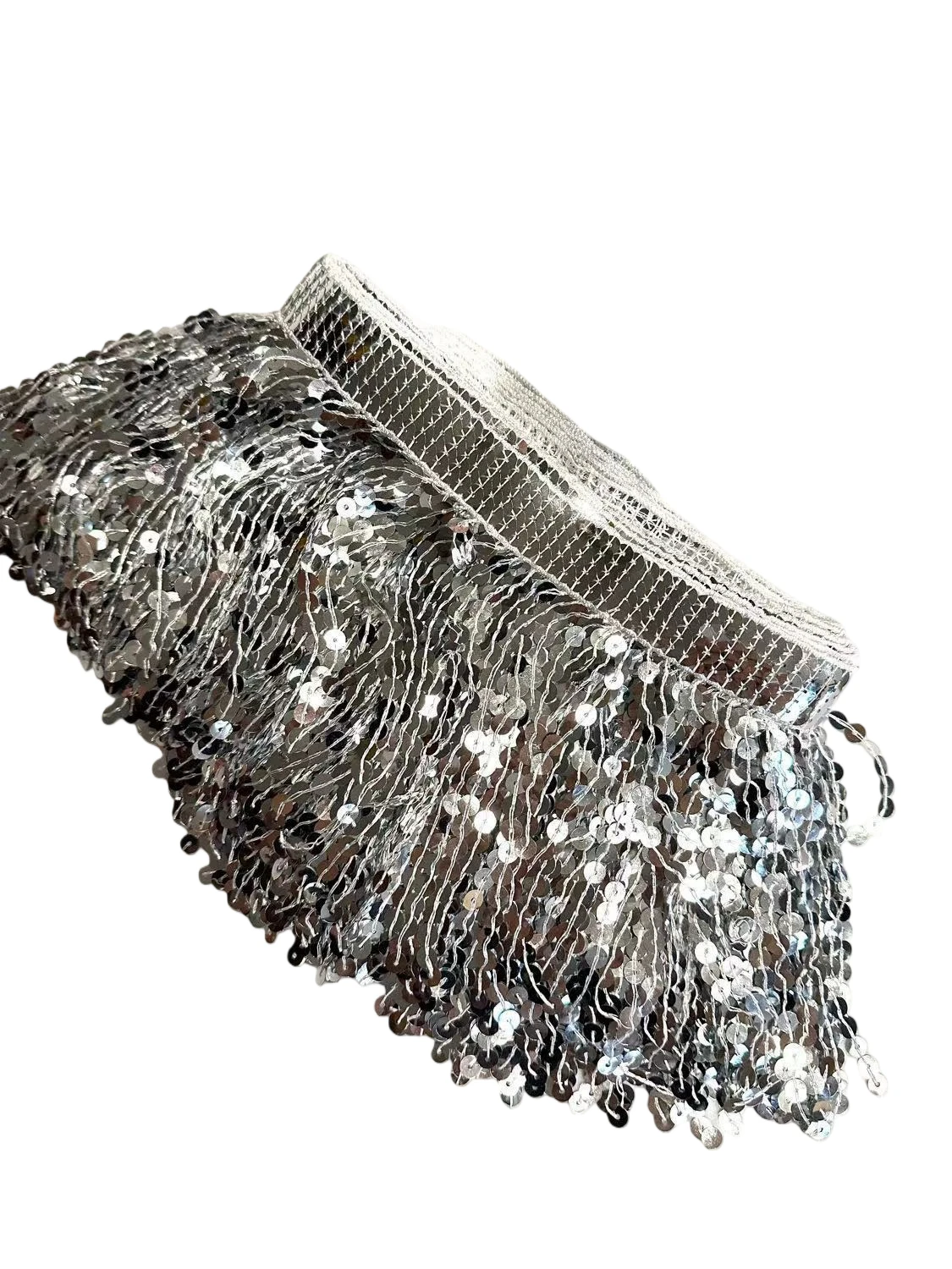 10 Jahre/Lot # 26122 W16cm Quasten-Pailletten Bestickte Spitze Lateinamerikanische Tanzkleider Bühnenkostüme Zubehör Rock Hersteller Großhandel – Detail 4