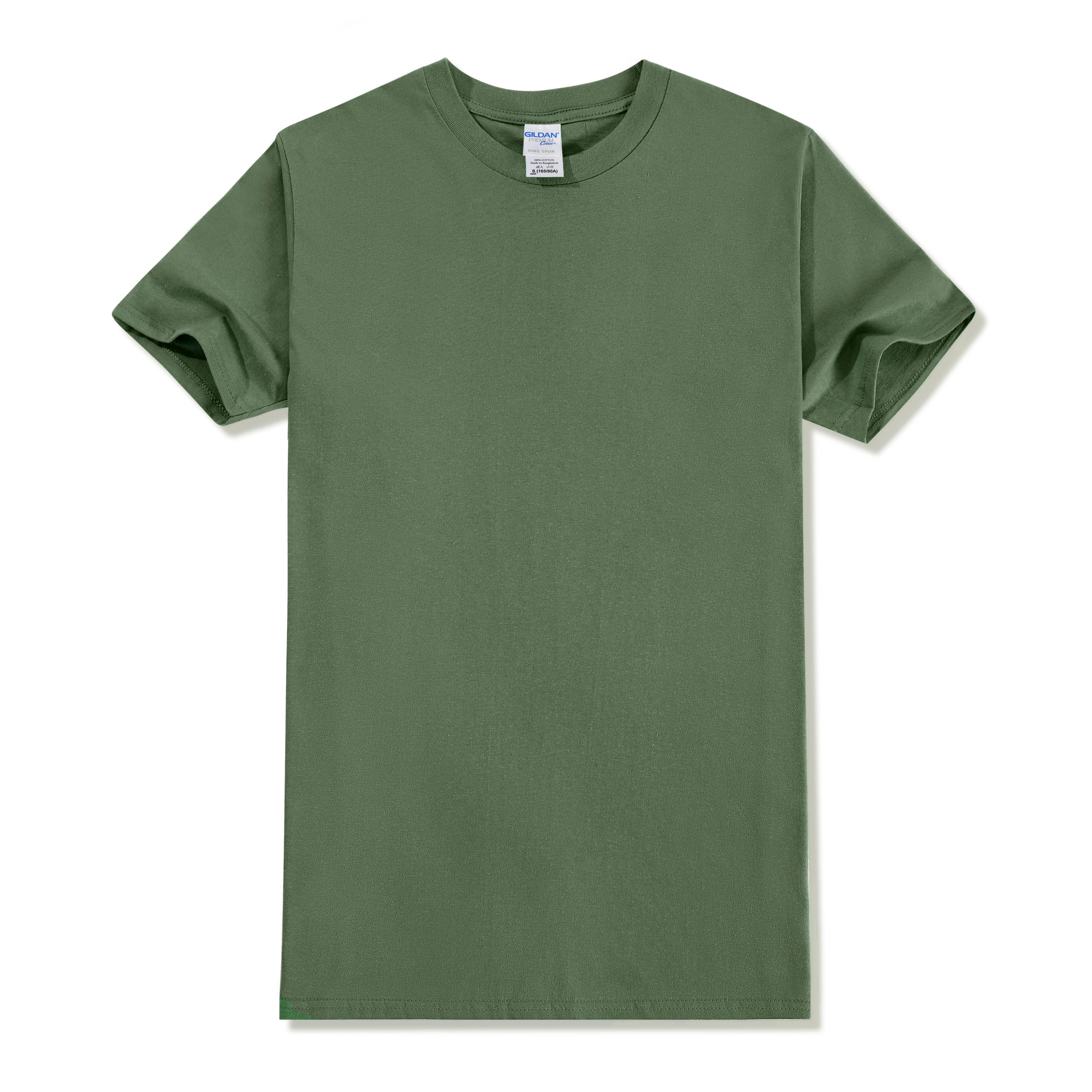 Men\'s and Women\'s Short Sleeved T-shirts, White Round Neck Cotton Top, Loose Top, Heavy, Solid Color, 8 Colors, S-2XL Size, 200g