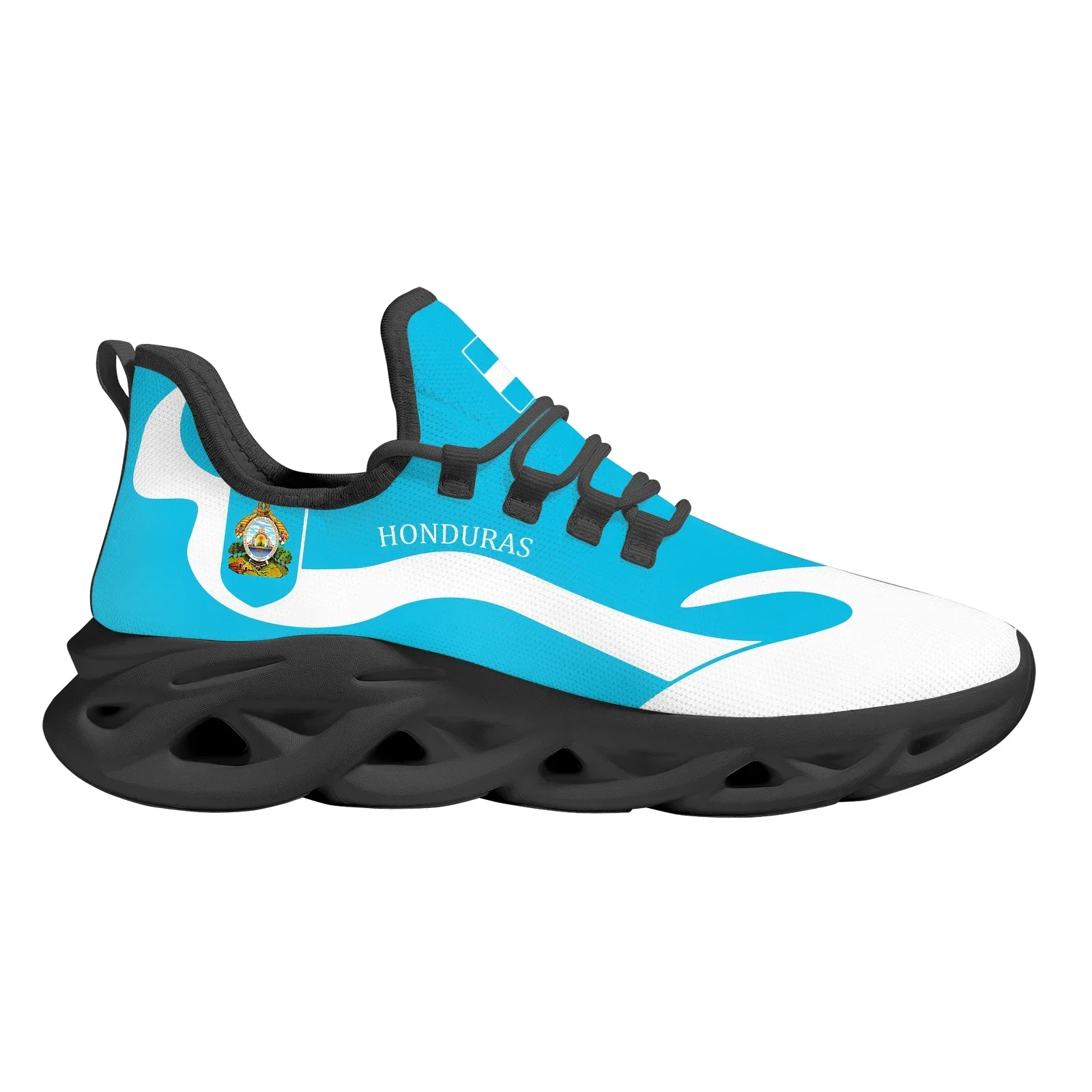 Creative Honduras Flag Printed Lace-up Shoes Hot Sale Comfortable Non-slip Basketball Shoes Summer Lightweight Men Flat Sneakers