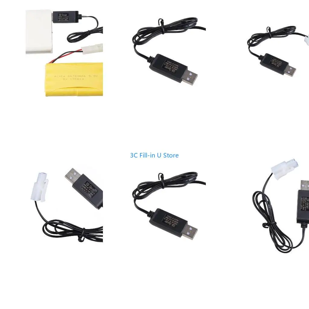 G8TA Charging Cable Batteries USB Ni-Cd Ni-MH KET-2P Plug Adapter 9.6V 250mA