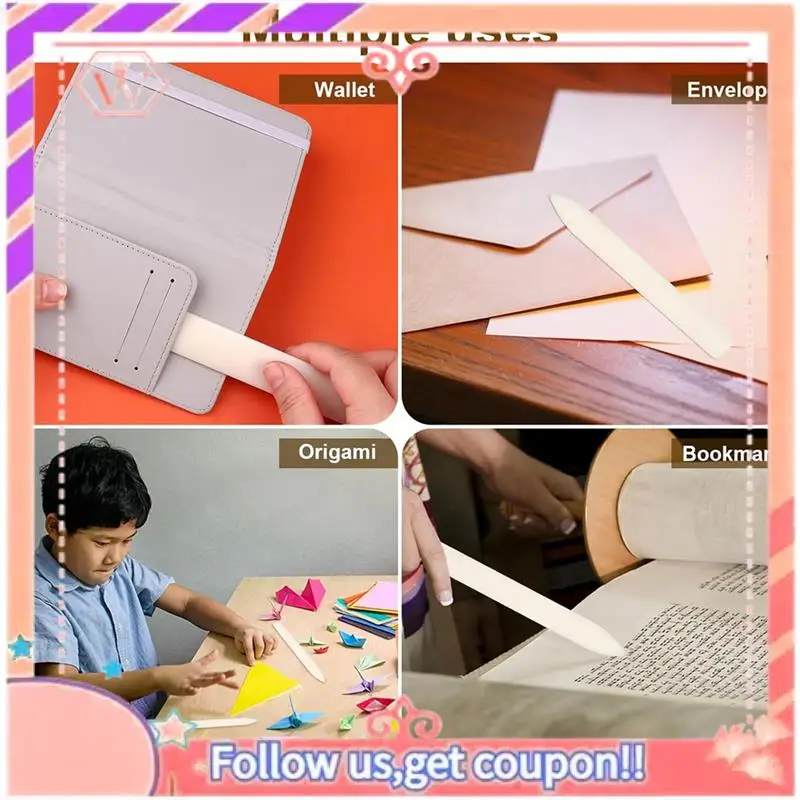 20 Pack Bone Folder Tool, Plastic Bone Folder Crafts Scoring Folding Creasing Paper Crafting Scrapbooking Tool Highly Recommende