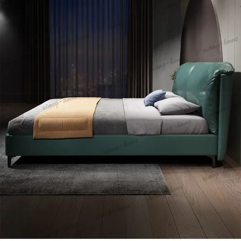 FG Queen 150x200 Headboard Modern Bedroom Furniture Green Design Twin Lit Double Bed King Size House Space Saving Cama De Casal
