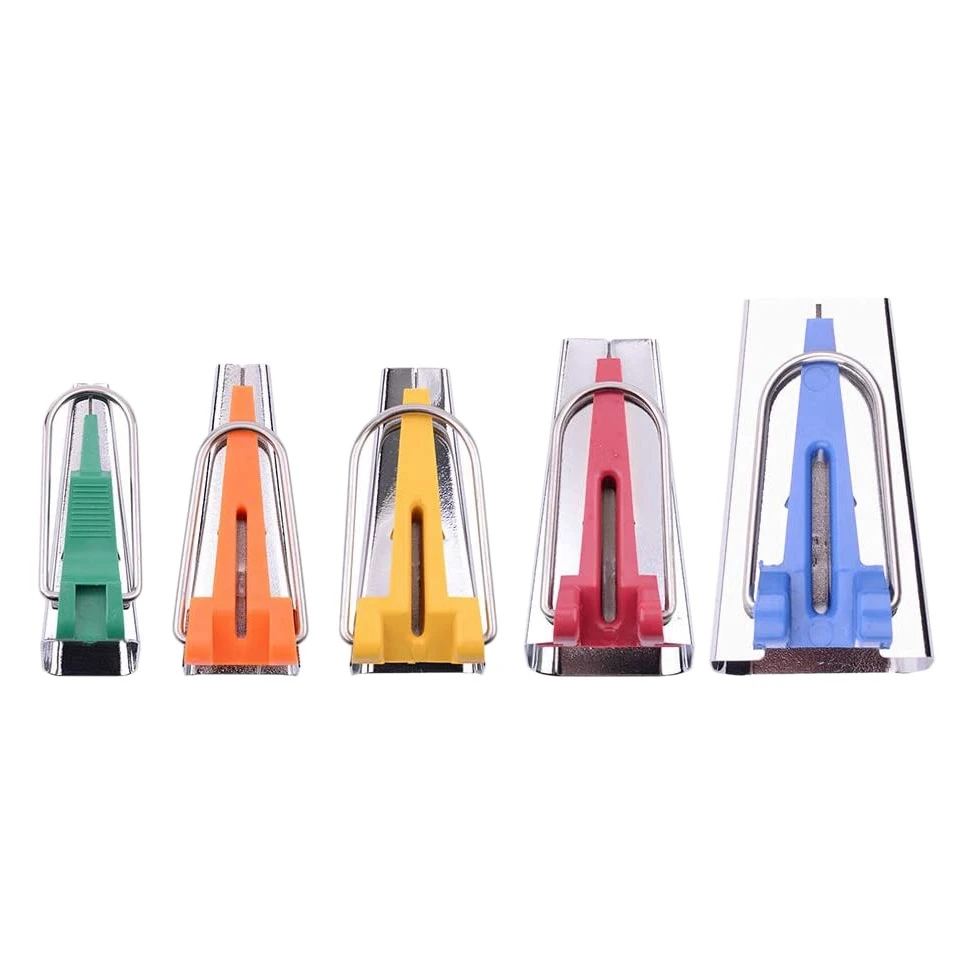 H-W 5Pcs Sewing Accessories Bias Tape Maker Set Patchwork Tools 6/9/12/18/25 Mm Bias Binding Tape Maker
