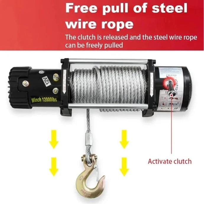

6000LBS/3000LBS outdoor vehicle self-rescue, Automobile electric winch, electric winch, traction crane 12V/24V