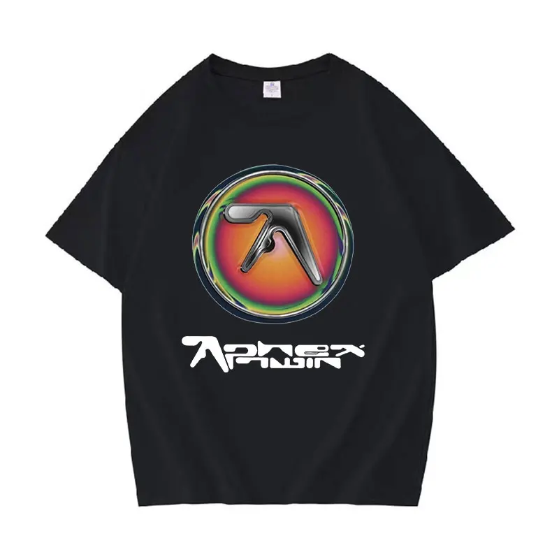 Aphex Twin Music Mark Graphic T Shirt Men\'s Hip Hop Retro Gothic Punk T-shirts Unisex 100% Cotton Oversized T-shirt Streetwear