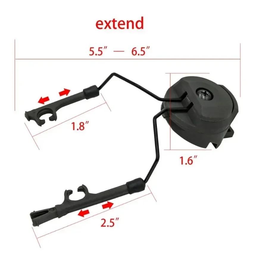 Tactical Comta Headset Bracket Adapter ARC Helmet Rail Adapter for Pelto COMTA I II III Tactical Shooting Headset