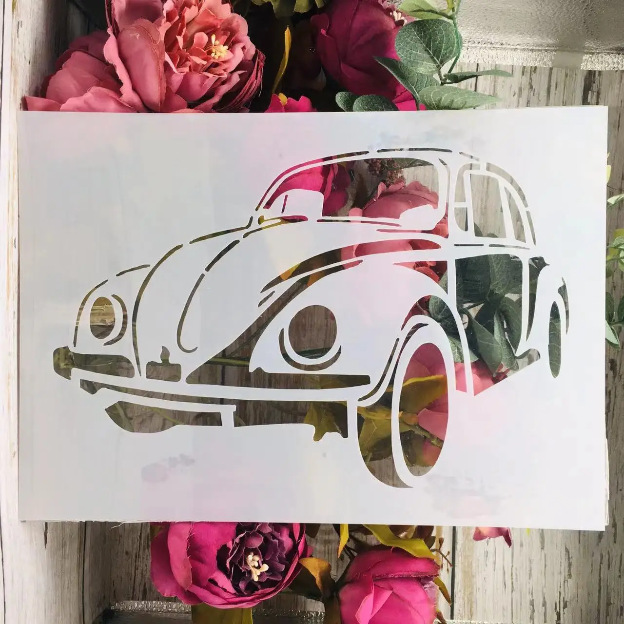 A4 29cm Classic Car DIY Layering Stencils Wall Painting Scrapbook Coloring Embossing Album Decorative Template