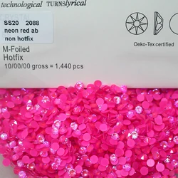 Neon ab 5A Top quality 2088 color ab crystal material noctilucous rhinestones 8 big 8 small cut flat back nail strass for dance