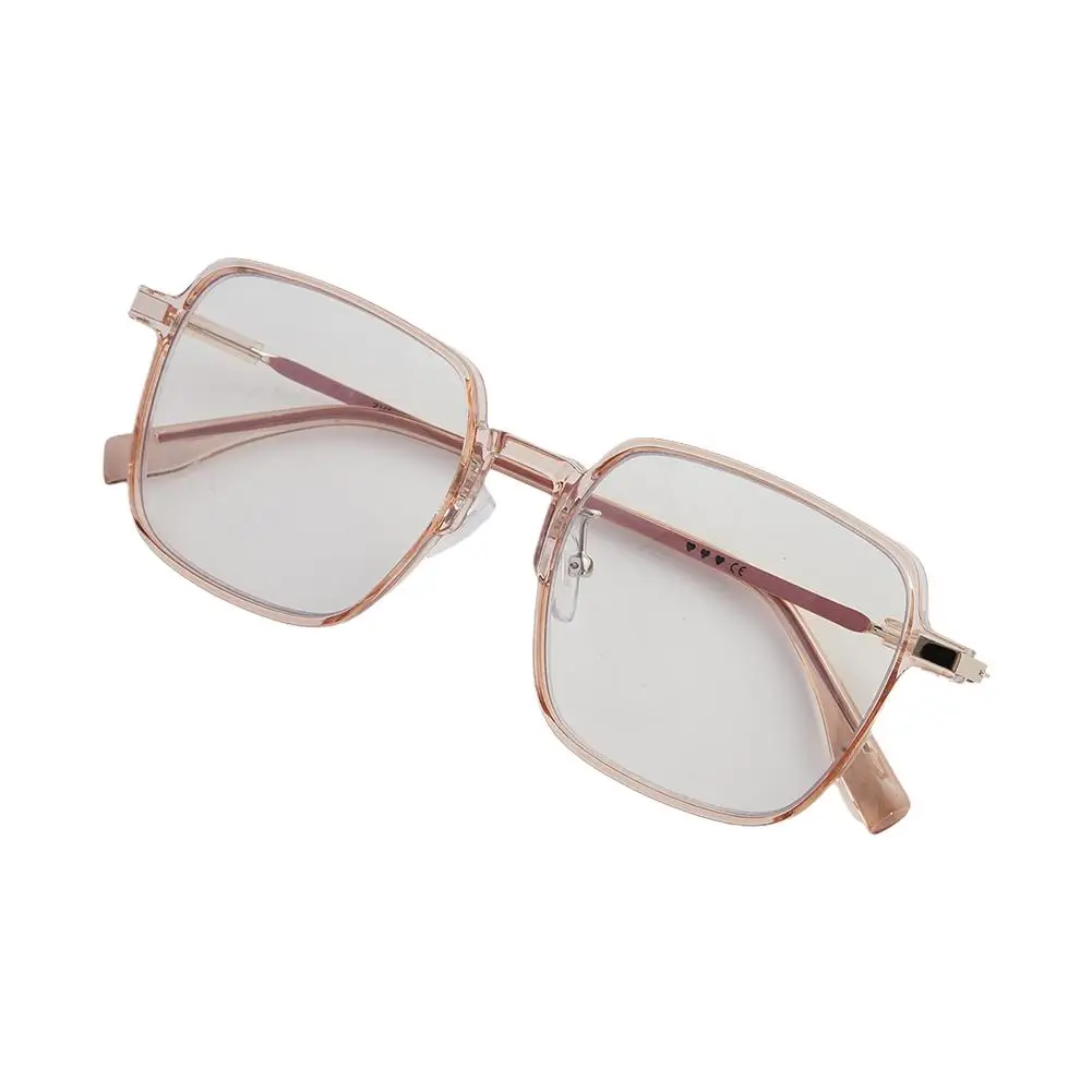 Meekleurende Glas Groot Frame Kleurverandering Bril Voor Vrouwen Licht Gevoel Kleurverandering Zonnebril Brilmontuur Met Geen Graden X4I0