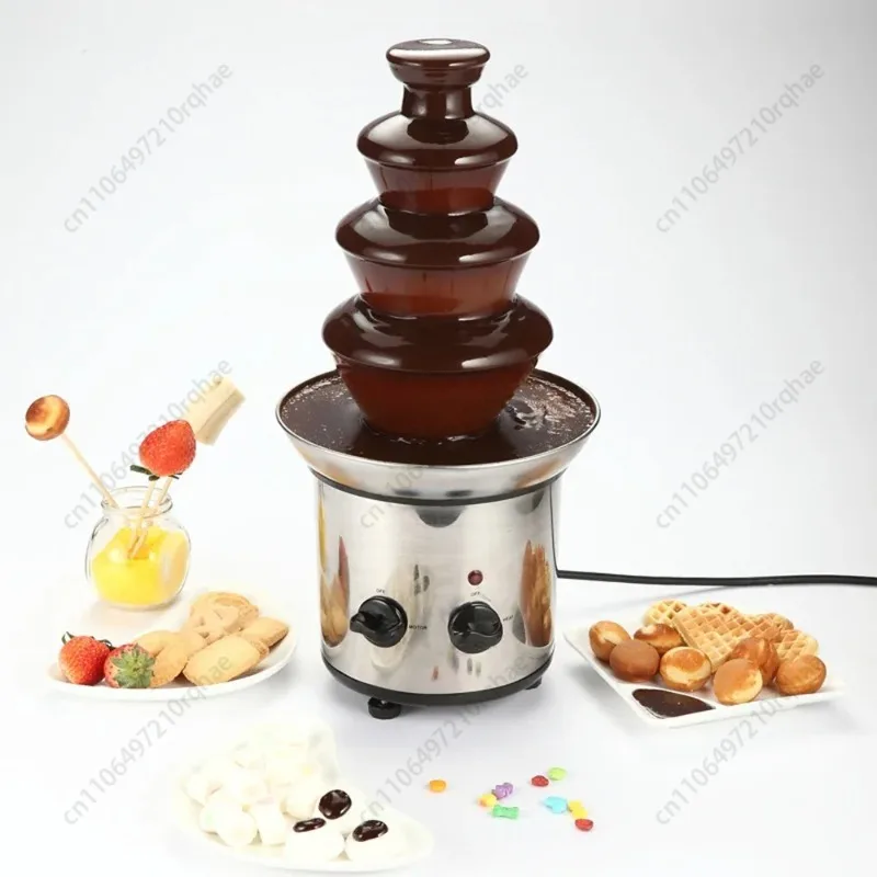 

Chocolate Fountain, 4 Tiers Electric Melting Machine, Fondue Pot Set, for Chocolate Candy, Ranch, Nacho Cheese
