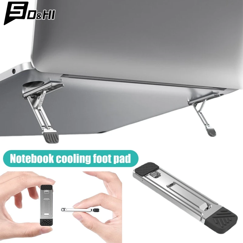 2Pcs Universal Riser Feet Nonslip Zinc Alloy Laptop Holder For Air Pro Pad IP Desktop Kickstand Foldable Notebook Keyboard Stand