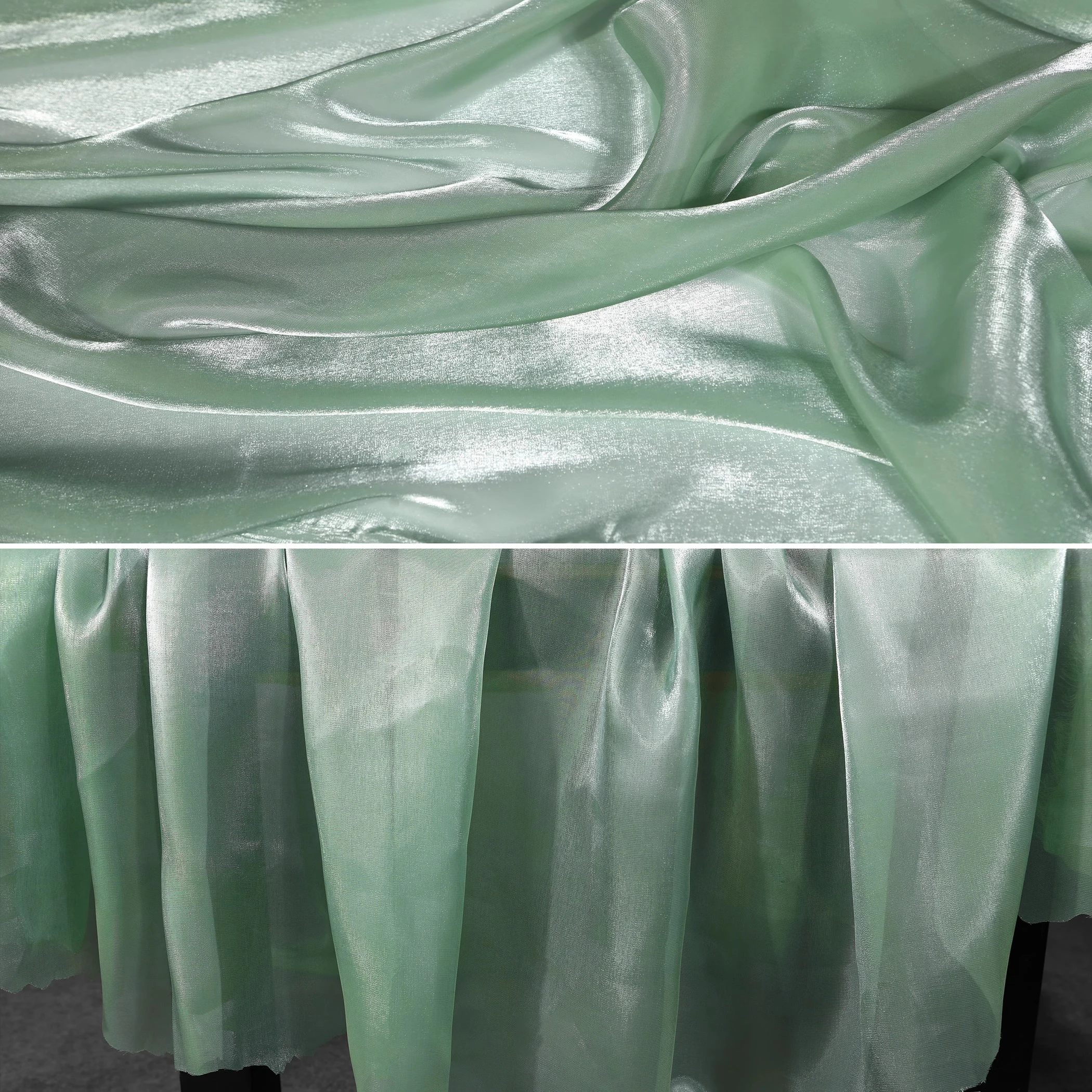 Star satin semi-transparent fabric gloss silky soft light fabric Hanfu shirt wedding dress designer fabric