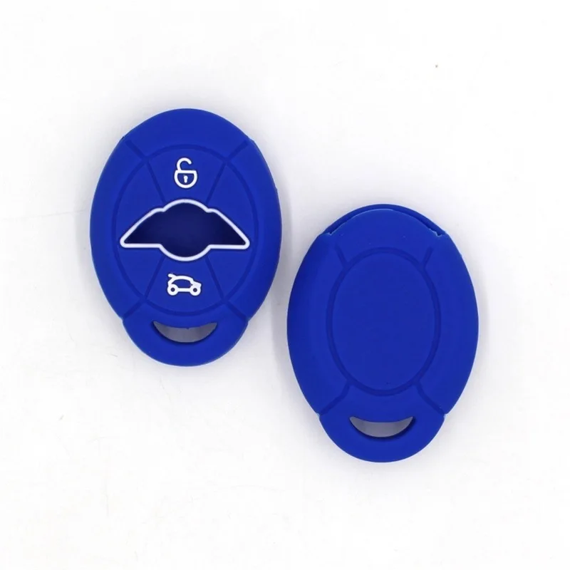 2 Button Silicone Key Cover Case For Mini Cooper S One S R52 Convertible R50 R53 Rubber Fob Shell Protector Car styling