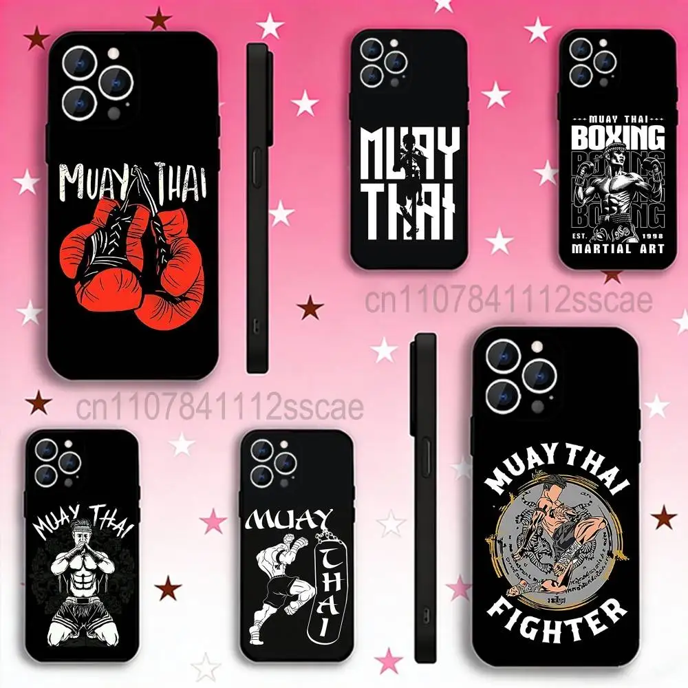 

Muay Thai Fight Boxing For iPhone 12,16,13,14,15,17,11,Pro,Max,Plus,E,Air,Mini TPU Soft to Skin-friendly phone case