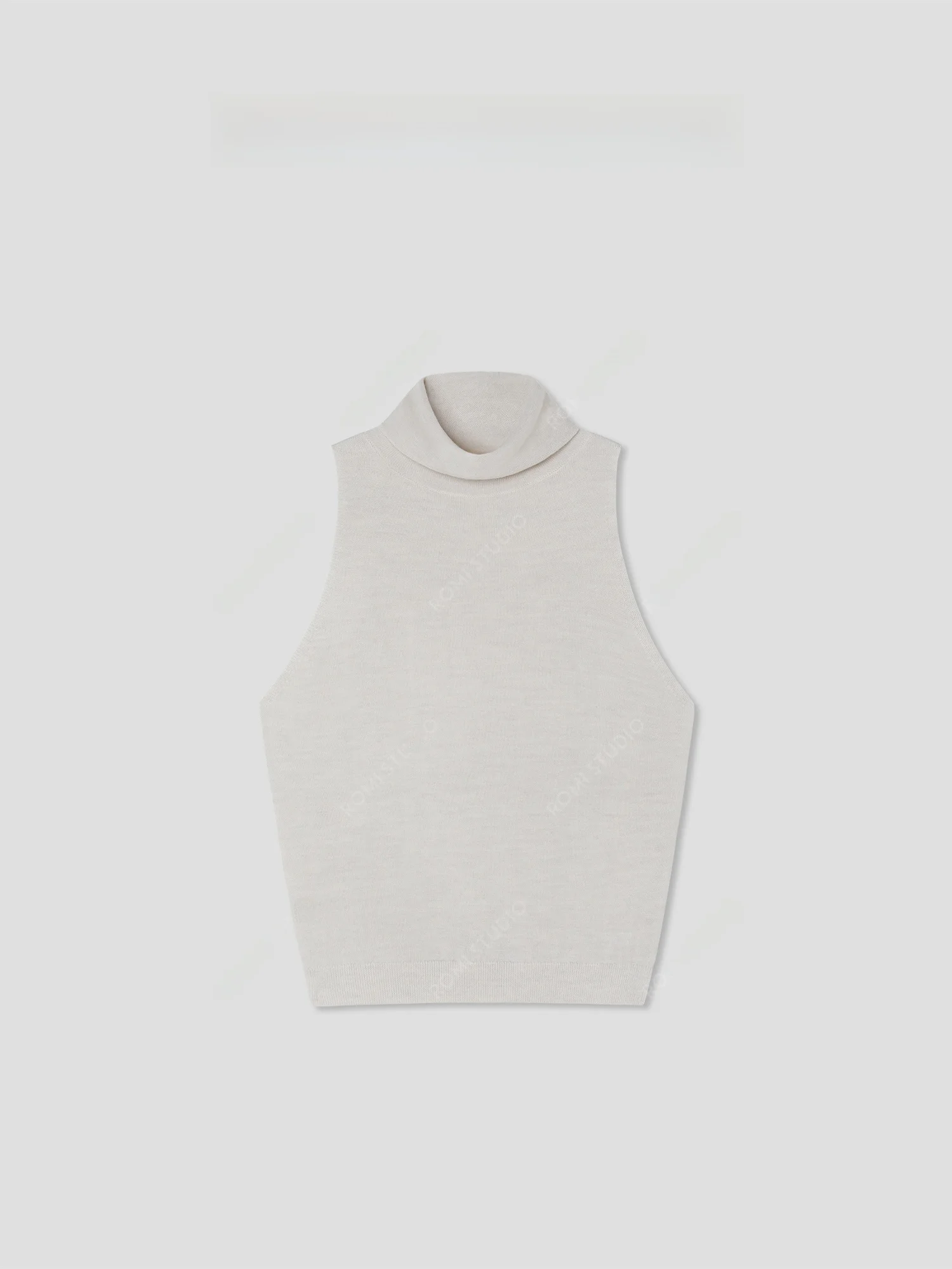 

Romi Studio Low Profile Ele Lightweight Thin High Collar Svel Wool Vest Soft Cozy Fit Women's Vest Spring 2025