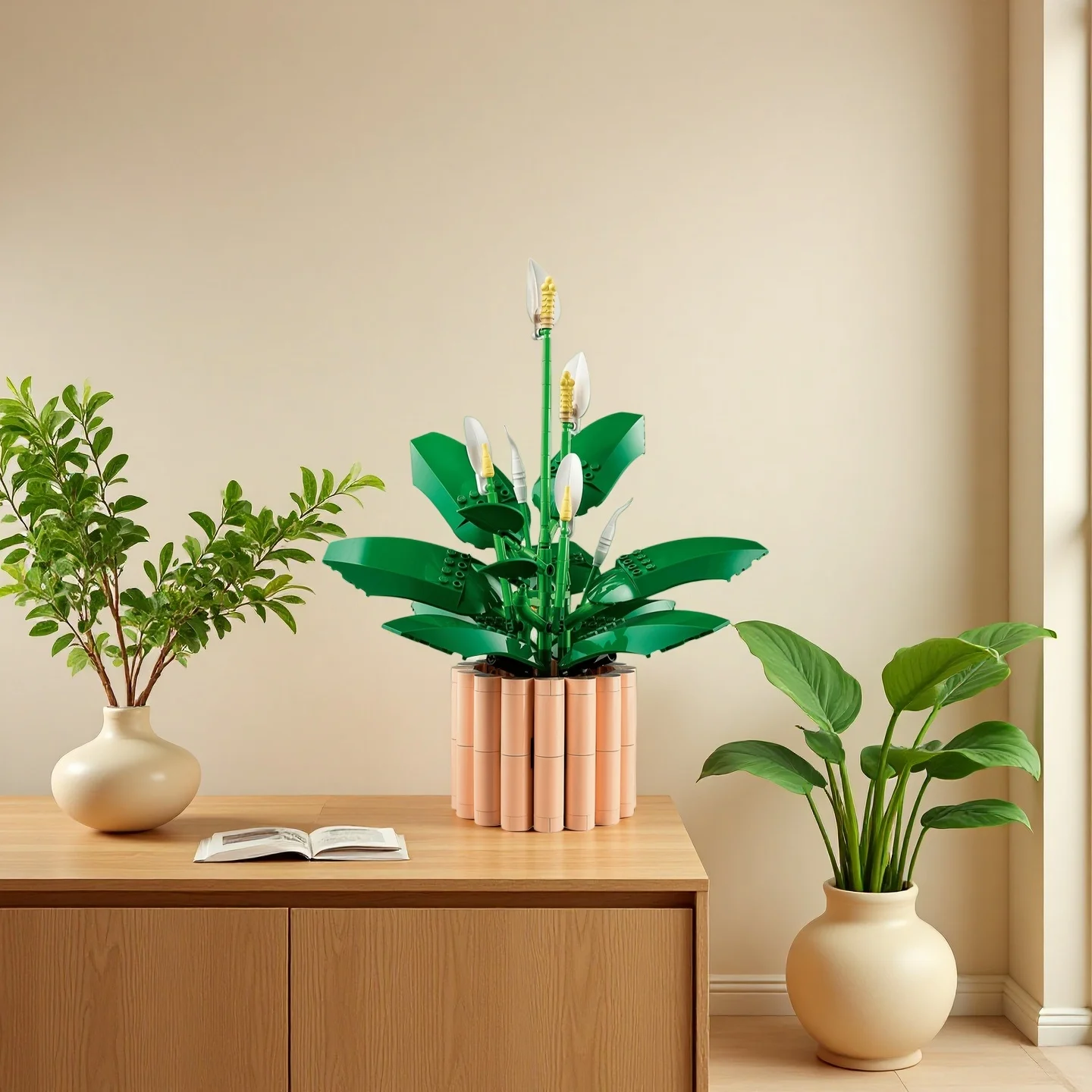 

MOC Flowering Lily Diy Building Blocks Toys Birthday Gifts Decoration Home Decor Ornament 474 Pieces Perfect Gift