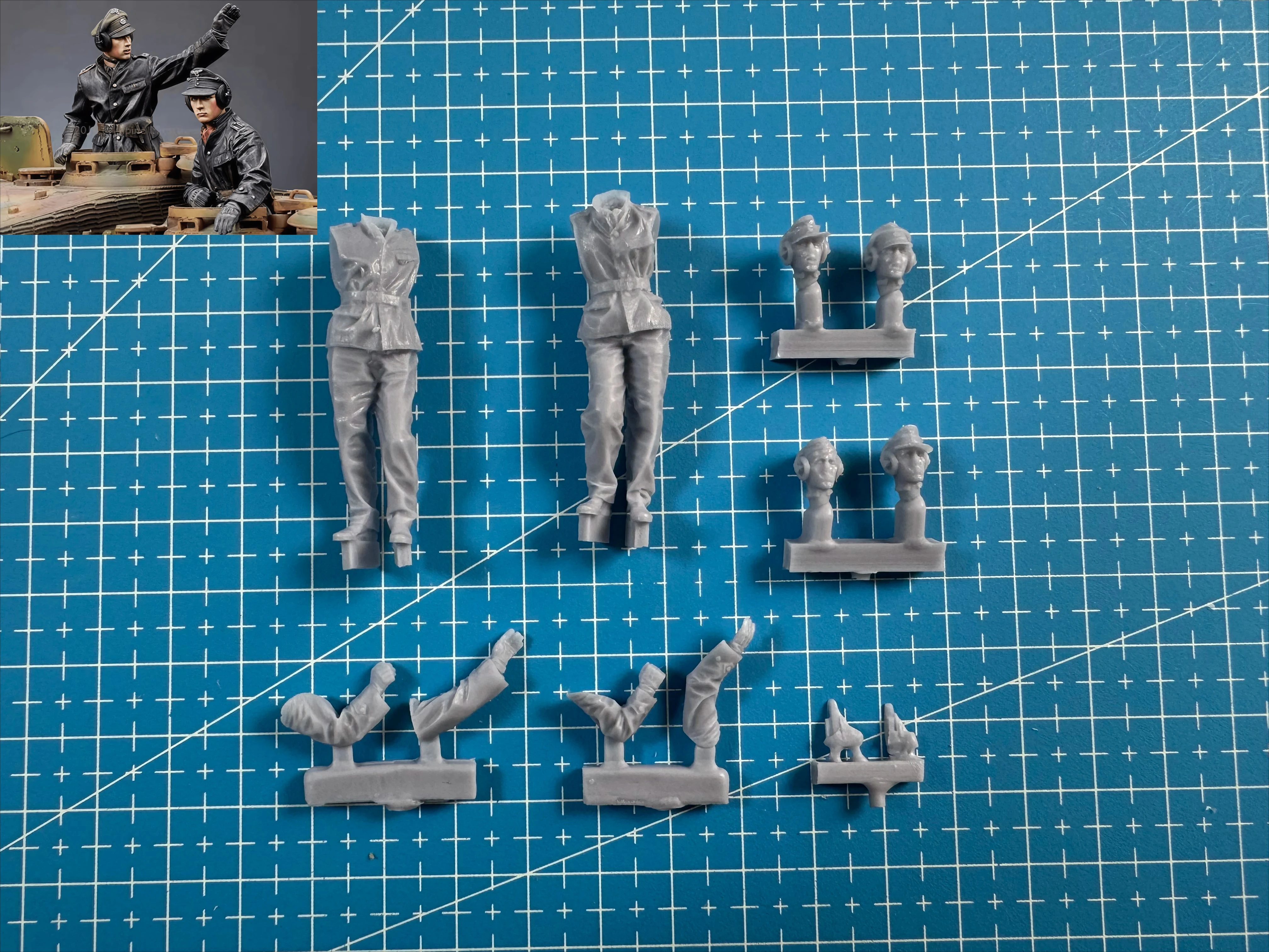 

1: 35 Resin Model Assembly Kit, GK, Resin Tank Commander, Unpainted