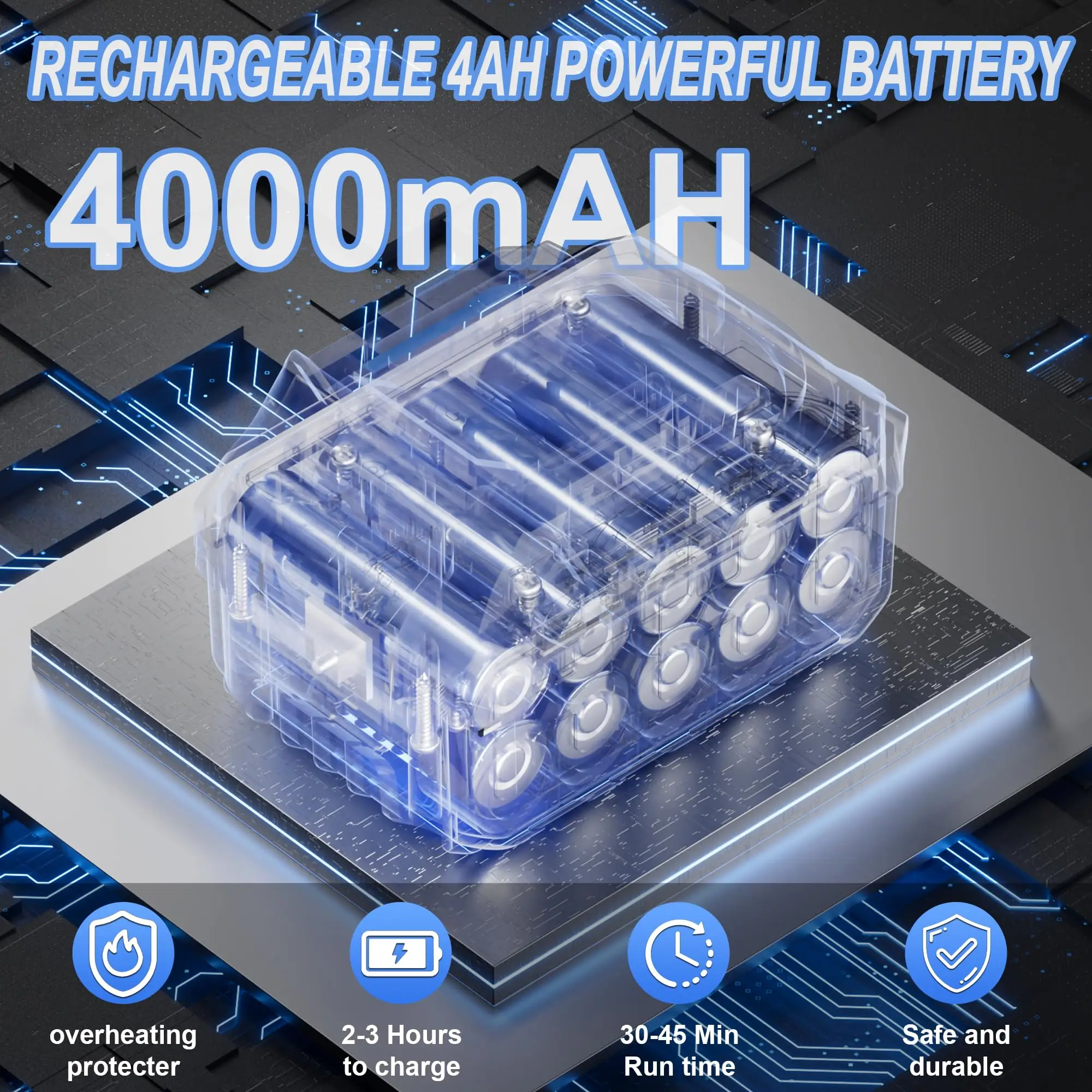 Handheld Coldless Pressure Washer Portable Washer Gift 4000mAh battery*2 Powerful Washer 6-in-1 Nozzle Cleaner For Car,courtyard