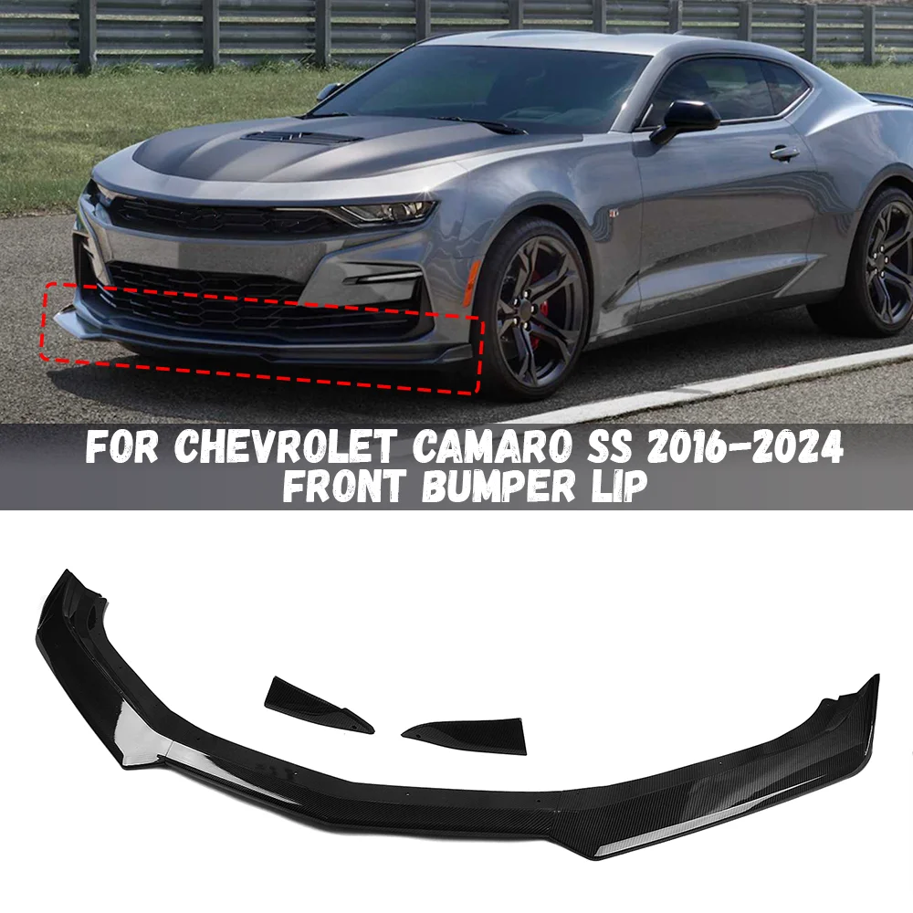 

Car Front Bumper Splitter Lip Diffuser Spoiler Guard For Chevrolet Camaro SS 2016-2024 LS LT RS 2019-2024 Tuning