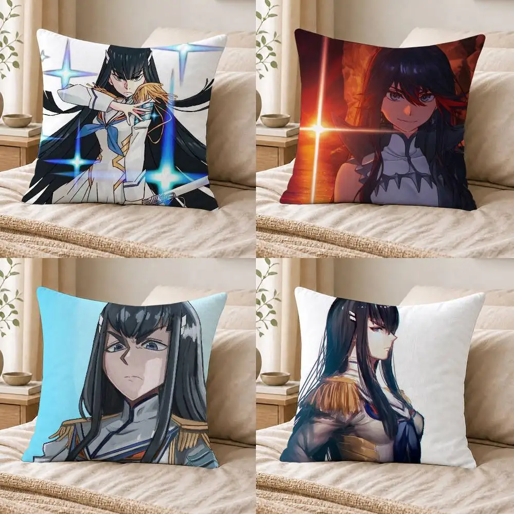 Kill la Kill Satsuki Kiryuin Double-sided Printed Square Decorative Cushion Cover for Sofa Living Room Home Decor