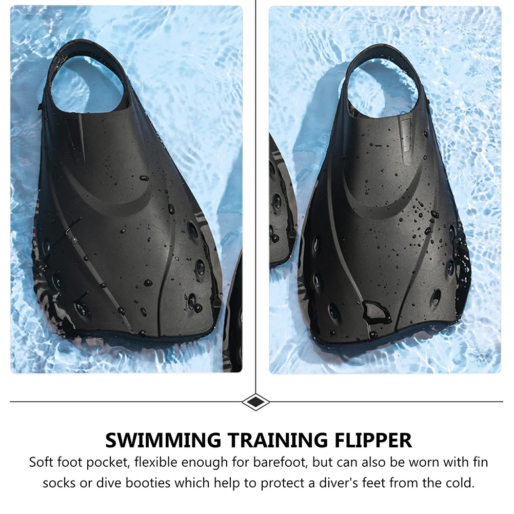 

1 Pair Adjustable Short Snorkeling Diving Flippers Lightweight Portable For Pool Sea Adults Training Fins Flipper