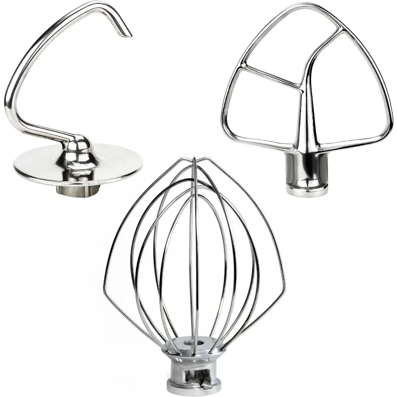 

Mixers Accessories Stainless Steel Attachments Replacement for Kitchen-aid Mixers, K45WW Wire Whip, K45DH Dough Hook